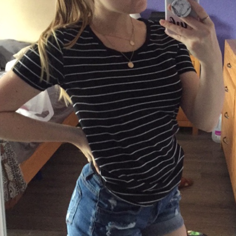 Black and white striped shirt